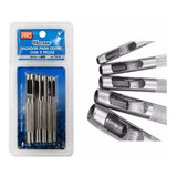 Jogo Kit Vazador Furador Perfurador Couro Borracha Papel
