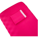 Jogo Lençol Fronha Para Berço Americano Malha Pink 2 Peças