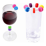 Jogo Marcador Copos Taças Silicone Arco Colors 12 Pcs