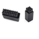 Jogo Marcador Metal Pino Punção Letras E Números 2mm 36 Pçs