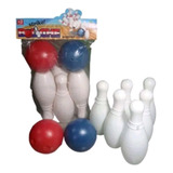 Jogo Mini Boliche Plástico Strike Leplastic Divertido Branco