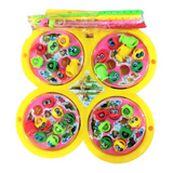 Jogo Pega Peixe Pesca Maluca Brincadeira 4 Varas De Pescar 