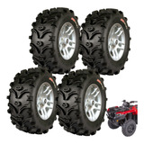 Jogo Pneu Quadriciclo Atv 24/8-12 + 24/10-11 Kenda Bear Claw