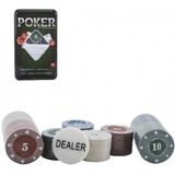 Jogo Poker 100fichas Lata Ret 93141