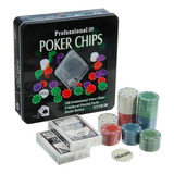 Jogo Poker Chips Profissional C/ 100