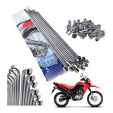 Jogo Raio Ddl 4mm Inox Bros 150 160 Esd Dianteiro + Traseiro