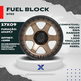 Jogo Roda Fuel Block 17x9 6x139.7 +1mm Bronze Com Preto