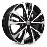Jogo Rodas Toyota Corolla Xrs 2018 Aro 17 + Bicos Cor Preto Diamantado