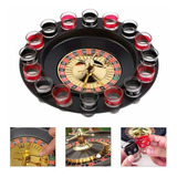 Jogo Roleta Beba Drink Shot 16 Copos Vidro Bebida Cassino