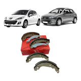 Jogo Sapata Lona Freio Traseira Peugeot 207 1.4 1.6 16v