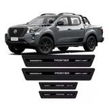 Jogo Soleira Protetora Premium 8 Peças Porta Nissan Frontier