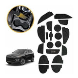 Jogo Tapete Jeep Compass 2017/..porta Copos Objeto Kit Forro
