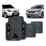 Jogo Tapete Mix Pvc Carpete Kia Cerato Kia Soul Logo Bordado