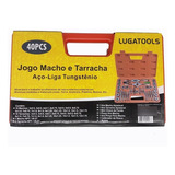 Jogo Tarraxa E Macho Fêmea Pente Abre Rosca Kit Tarracha 40