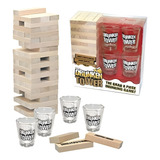 Jogo Torre Equilíbrio Tipo Jenga Vira Vira Copo Shot Drink