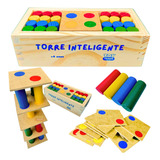 Jogo Torre Inteligente Madeira Brinquedo Educativo