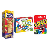 Jogo Uno Cartas Caiu Perdeu Torre Super Ludo Tabuleiro