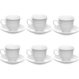 Jogo Xicaras Cafe Expresso De Porcelana 65 Ml Branco