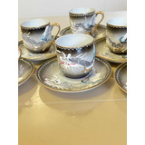 Jogo Xícaras Café Porcelana Japonesa Satsuma C/ Litofania