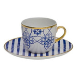 Jogo Xícaras Para Chá 200ml Lusitana 6un Porcelana Oxford