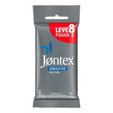 Jontex Preservativo Sensitive + Fino Leve 8 Pague 6 Unidades