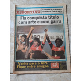 Jornal Globo Esportivo Flamengo Campeão Carioca 1981 Pôster 