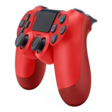 Joystick Compatível Com O Controlador Play 4 Dualshock 4 Control Ps, Cor Vermelha