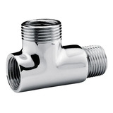 Junção Adaptador T P Torneira Engate 1/2 E 3/4 Metal Cromado