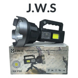 Jws Lanterna Ws-730 Super Potente Led Alcança 2km Para Pesca Cor Preto