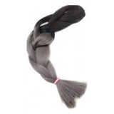 Kanekalon Jumbo-jumbao Ultra Braid Tranças Croche Braids Cor Preto Com Cinza Grafite 2-20