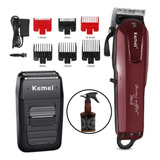 Kemei Maquina Km 2600 + Shaver Km 1102 Elétrica Bivolt