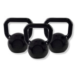 Kettlebell Emborrachado 6kg + 8kg + 10kg P/ Treino Funcional