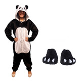 Kigurumi Panda + Pantufa - Pijama - Cosplay - Macacão
