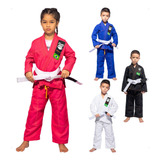 Kimono Infantil + Faixa Branca Jiu Jitsu Judo Karate Gorilla