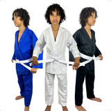 Kimono Infantil Haganah Bjj Judô Jiu Jitsu Reforçado + Faixa