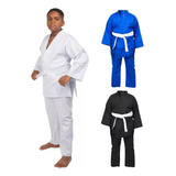 Kimono Infantil Jiu Jitsu Judô Reforçado Iniciação + Faixa