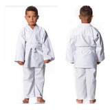 Kimono Infantil Judô Jiu Jitsu Reforçado Branco + Faixa 