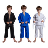 Kimono Infantil Judo Jiu Jitsu Reforçado + Faixa Branca
