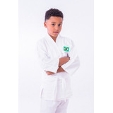 Kimono Infantil Judo Jiujitsu Reforçado Branco +faixa Grátis