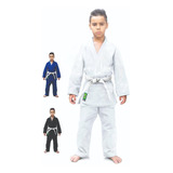 Kimono Infantil Liso Jiu Jitsu/judô Iniciante+faixa Gratis