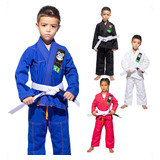 Kimono Infantil Rosa Preto Azul Branco Jiu Jitsu Karate 