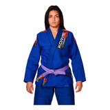 Kimono Jiu-jitsu Feminino Koral Novo Mkm Harmonik Azul
