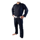 Kimono Jiu-jitsu Trançado Cor Preto Com Faixa Da Sua Escolha