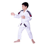 Kimono Preto Jiu Jitsu Infantil Com Faixa Grátis!
