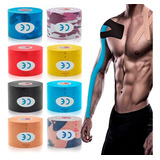 Kinesio Tape Fita Adesiva Fisioterapia Muscular Bandagem 5x5 Cor Vermelho