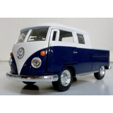 Kinsmart 1963 Volkswagen Bus Double Cab Pickup Kombi 1:34