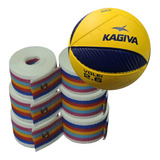 Kit - Bola De Vôlei Kagiva 2.6 + Kit Fita De Marcação Quadra