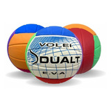 Kit - Bolas De Vôlei Eva Dualt Colorida Praia Piscina 3 Uni Cor Colorido