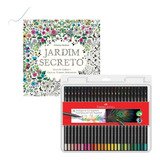 Kit - Livro Jardim Secreto + Lápis 50 Cores Supersoft Faber