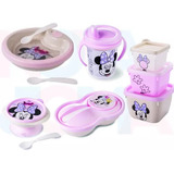 Kit 01copo+01tigela+01prato Térmico+01 Pote+03potes Minnie